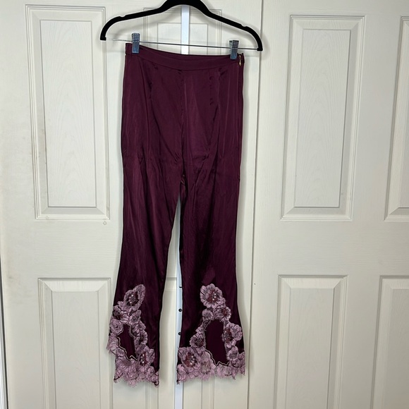 Agent Provacatuer Silk Pajamas Pants Size 6 - Picture 3 of 10